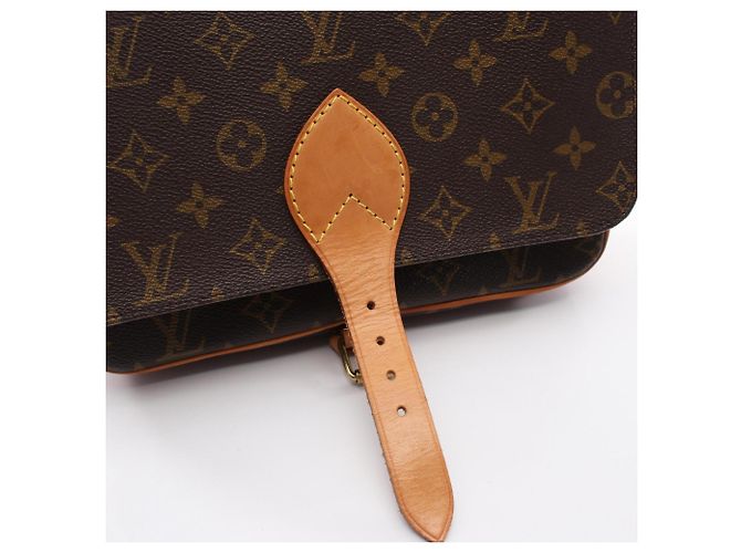 Borsa a Spalla Louis Vuitton Cartouchiere GM Marrone Monogramma - vista 13