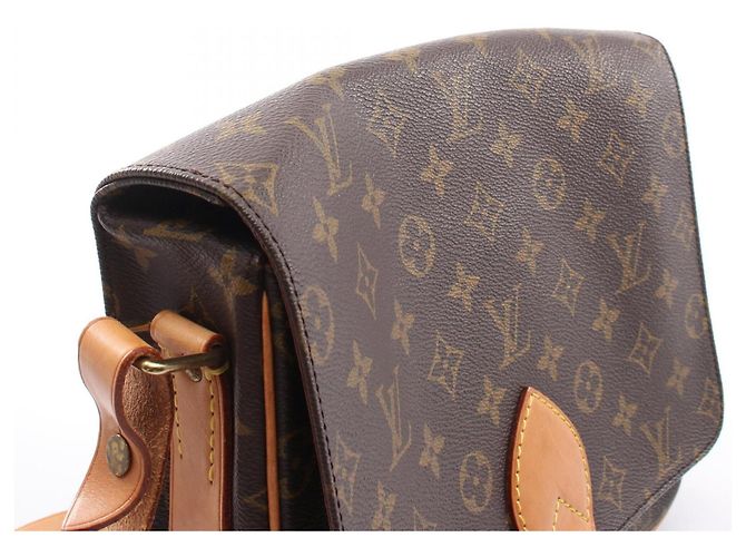 Borsa a Spalla Louis Vuitton Cartouchiere GM Marrone Monogramma - vista 14