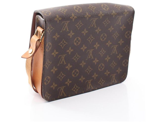 Borsa a Spalla Louis Vuitton Cartouchiere GM Marrone Monogramma - vista 2