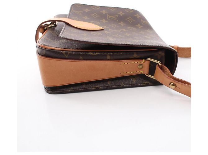 Borsa a Spalla Louis Vuitton Cartouchiere GM Marrone Monogramma - vista 8