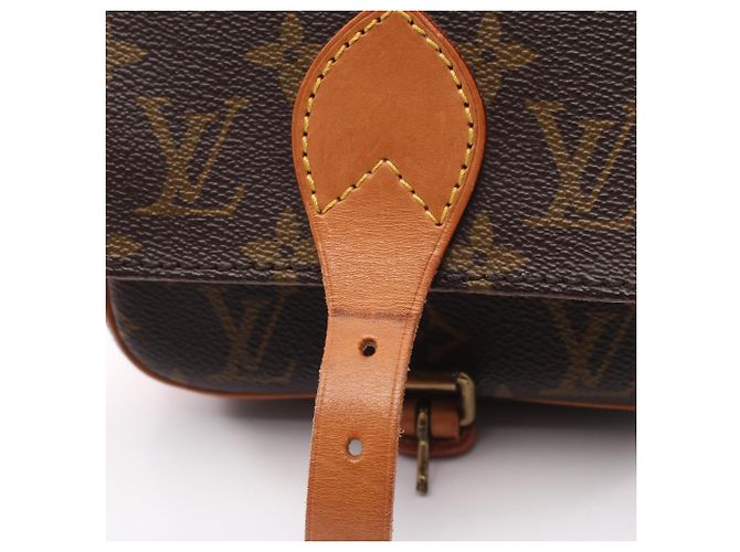 Bolso de Hombro Louis Vuitton Cartouchiere PM Monogram Castaño Monograma - vista 11