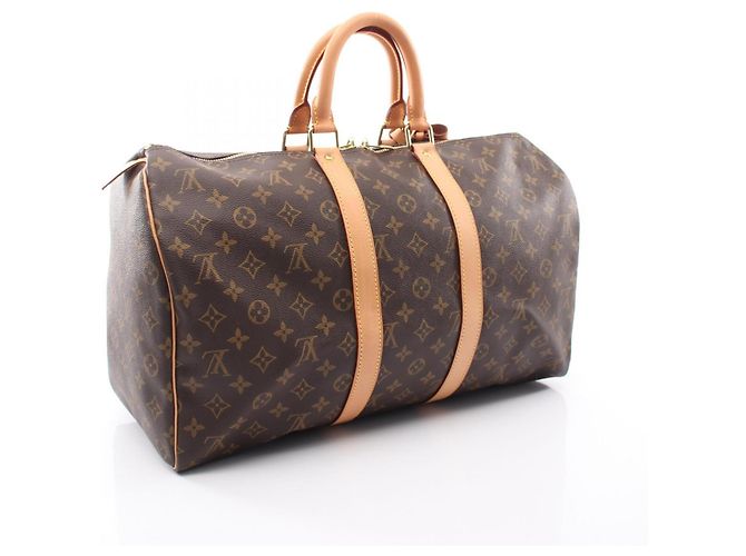 Louis Vuitton Keepall 45 Boston Bag Marrone Monogramma - vista 2