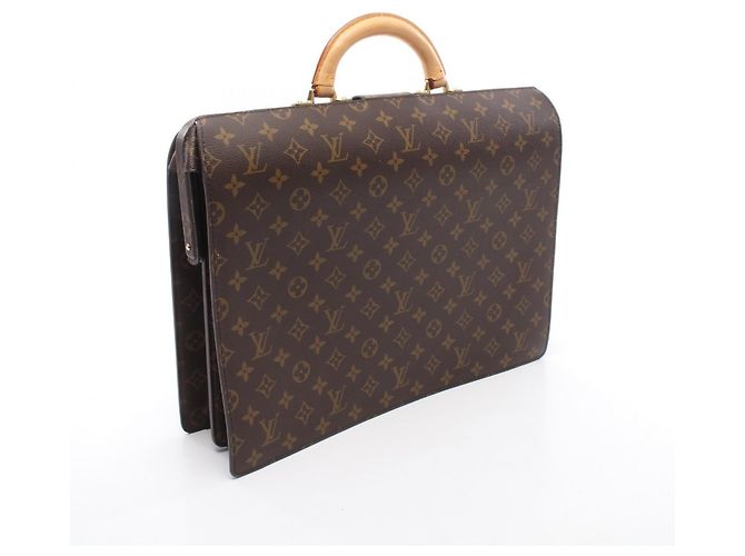 Louis Vuitton Serviette Fermoire Valigetta Marrone Monogramma - vista 2