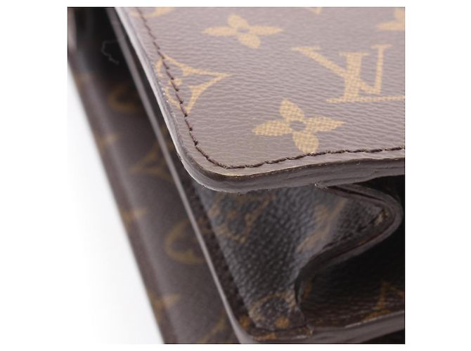 Louis Vuitton Serviette Fermoire Valigetta Marrone Monogramma - vista 8