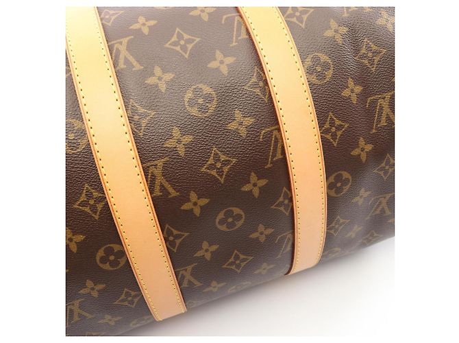 Borsa Boston Louis Vuitton Keepall 45 Monogram Marrone Monogramma - vista 7