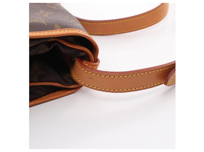 Borsa a Spalla Louis Vuitton Saumur 30 Marrone Monogramma - vista 11