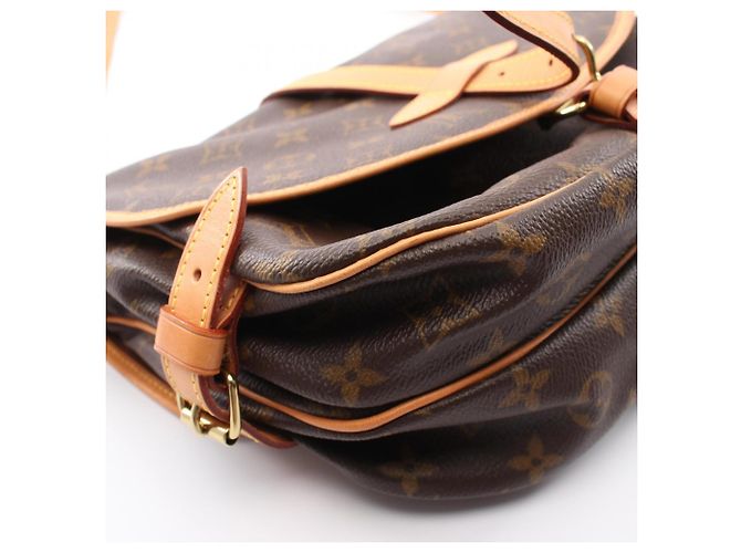 Borsa a Spalla Louis Vuitton Saumur 30 Marrone Monogramma - vista 8