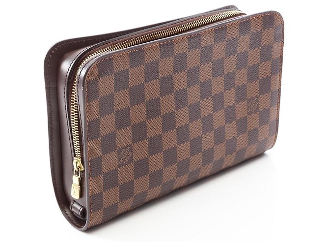 Clutch Louis Vuitton Saint Damier Ebene Marrone - vista 2