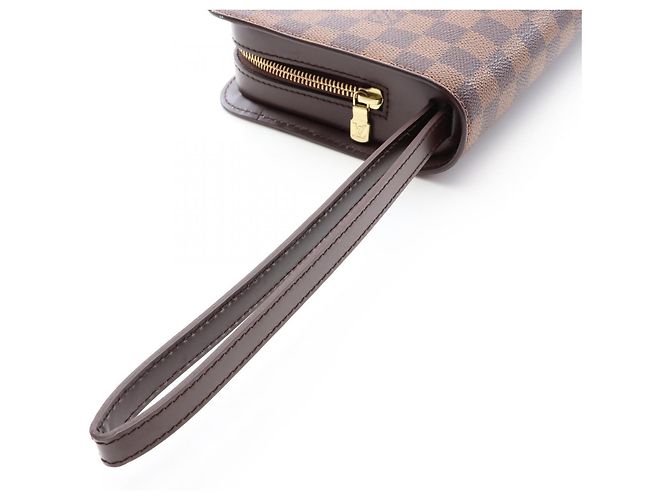 Clutch Louis Vuitton Saint Damier Ebene Marrone - vista 6