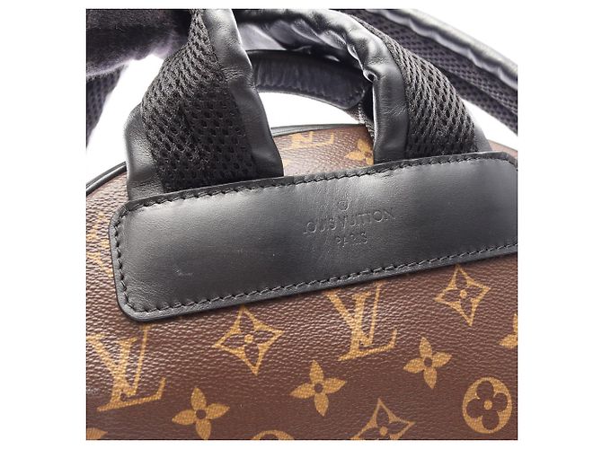 Zaino/Borsa Louis Vuitton Josh NV Monogram Macassar Marrone Nero - vista 12