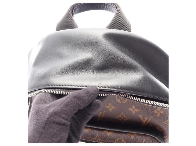 Zaino/Borsa Louis Vuitton Josh NV Monogram Macassar Marrone Nero - vista 9