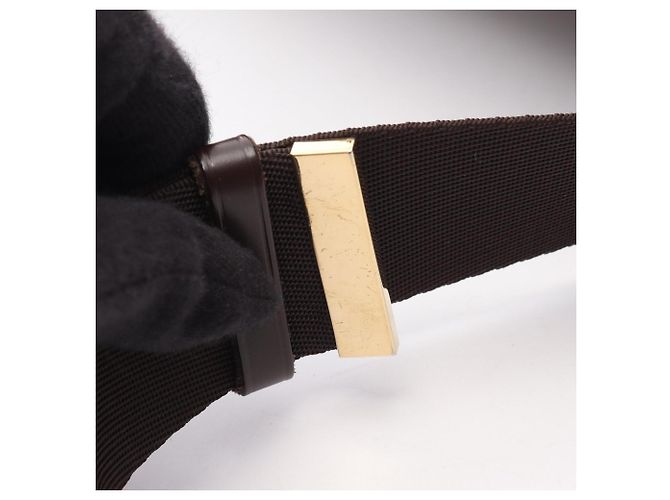 Marsupio Louis Vuitton Geronimos Damier Ebene Marrone - vista 10