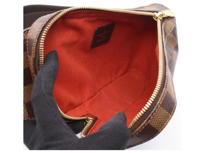Marsupio Louis Vuitton Geronimos Damier Ebene Marrone - vista 3