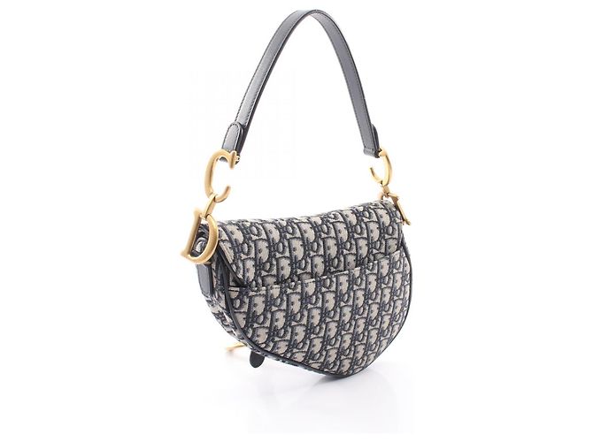 Christian Dior Dior Saddle Bag Beige Blu navy - vista 2