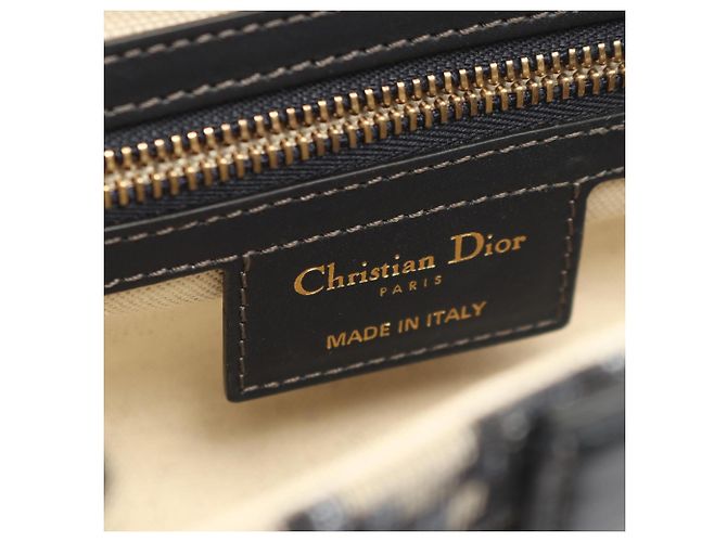Borsa Saddle Christian Dior Beige Blu navy - vista 4
