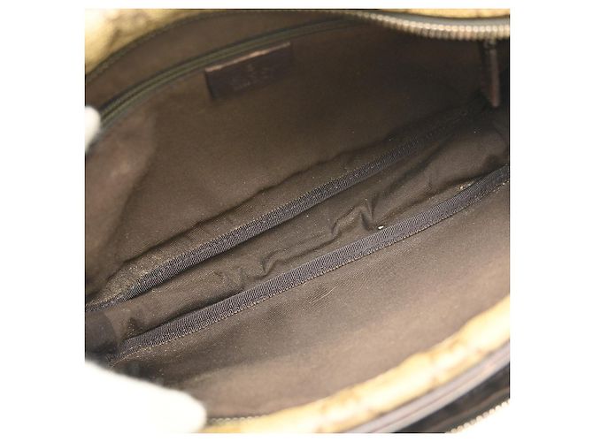Sac messager Gucci Front Zip Pocket en toile enduite GG Medium Beige - vue 2