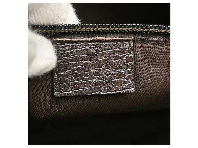 Sac messager Gucci Front Zip Pocket en toile enduite GG Medium Beige - vue 3