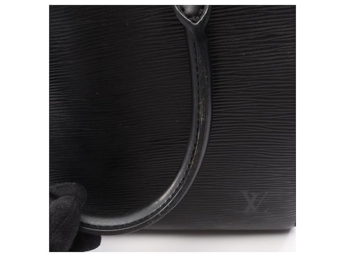 Borsa Louis Vuitton Pont Neuf Epi Noir Nero - vista 9