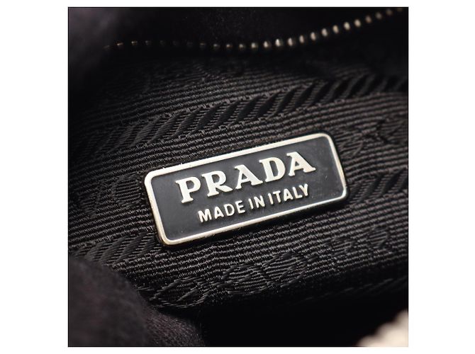 Prada TESSUTO+SAFFIANO Shoulder Bag Black - view 4