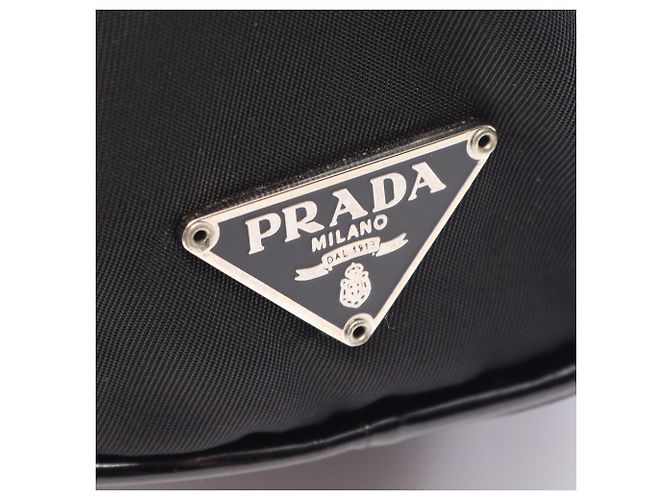 Prada TESSUTO+SAFFIANO Shoulder Bag Black - view 5
