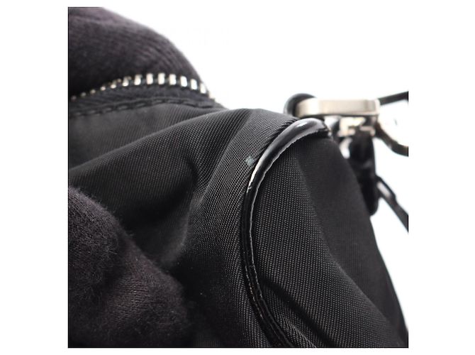 Prada TESSUTO+SAFFIANO Shoulder Bag Black - view 7