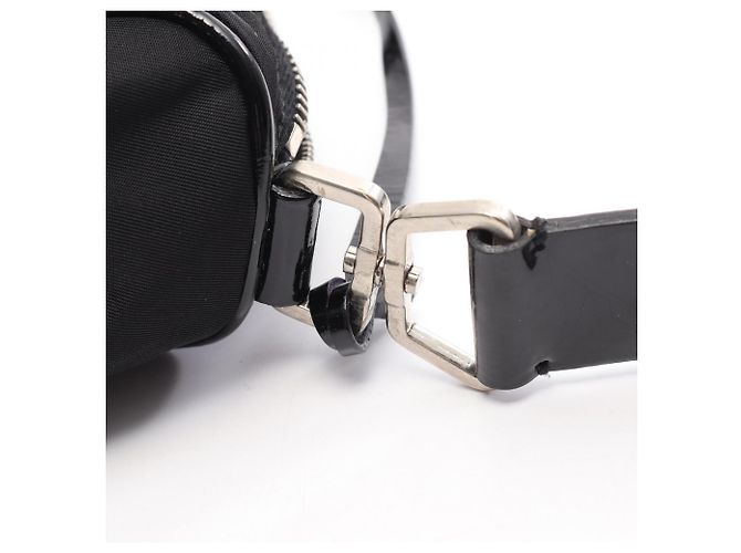 Prada TESSUTO+SAFFIANO Shoulder Bag Black - view 9