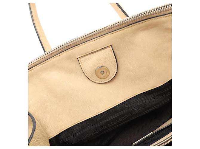 Borsa Tote 2-Way con logo Triangle Prada Beige - vista 11