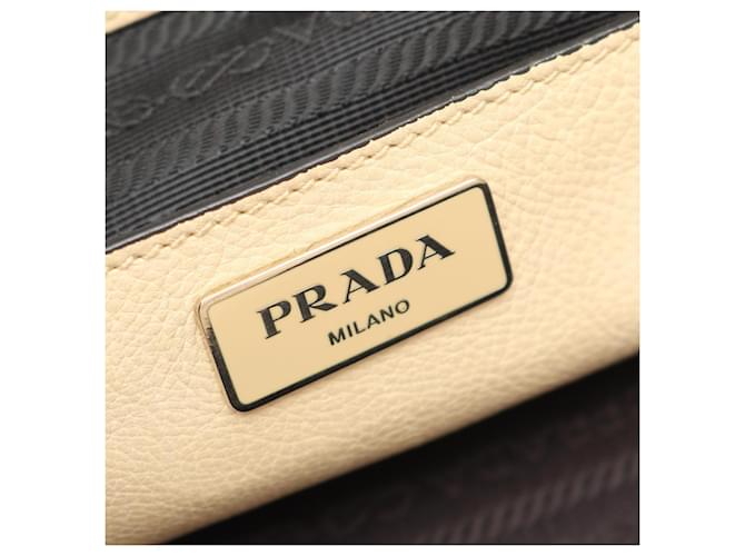 Borsa Tote 2-Way con logo Triangle Prada Beige - vista 4