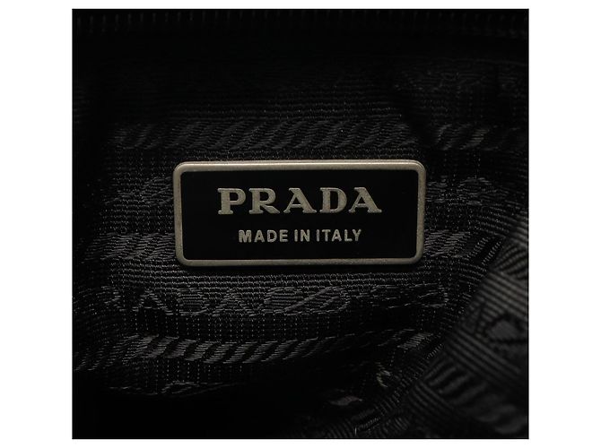 Saffiano Borsa a tracolla/Borsa a mano con logo Triangle Prada Nero - vista 4