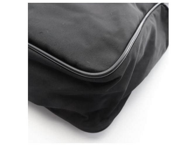Saffiano Borsa a tracolla/Borsa a mano con logo Triangle Prada Nero - vista 5