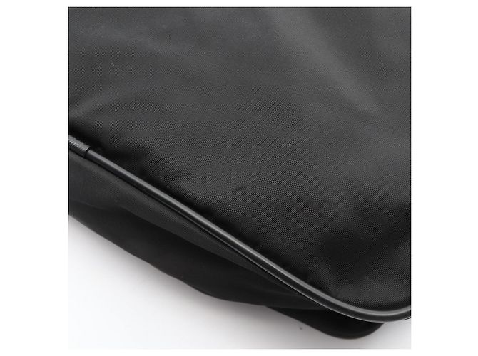 Saffiano Borsa a tracolla/Borsa a mano con logo Triangle Prada Nero - vista 6