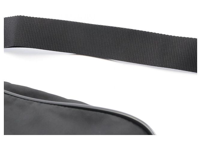 Saffiano Borsa a tracolla/Borsa a mano con logo Triangle Prada Nero - vista 9