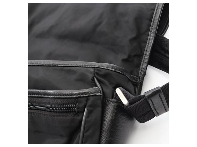 Saffiano Prada Flap Shoulder Bag Schwarz - Ansicht 12
