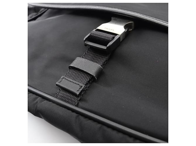 Saffiano Prada Flap Shoulder Bag Schwarz - Ansicht 8