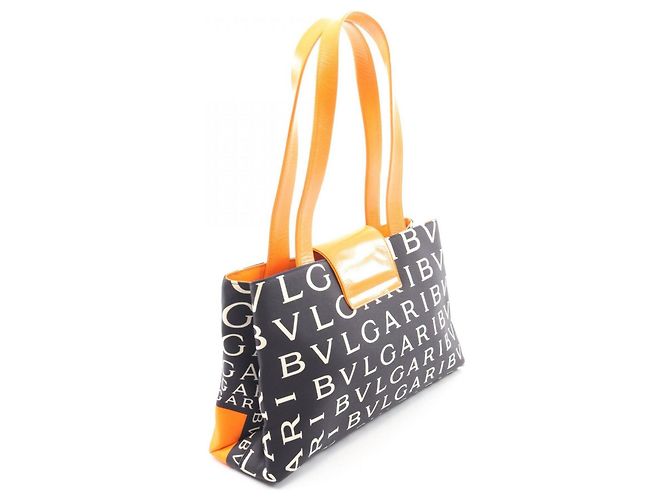 Borsa Bulgari BVLGARI Logomania Nero Arancione - vista 2