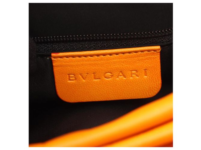 Borsa Bulgari BVLGARI Logomania Nero Arancione - vista 4
