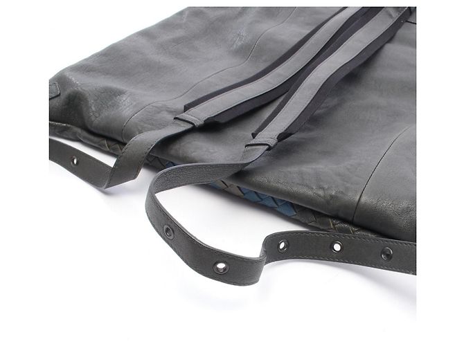 Zaino Bottega Veneta Intrecciato Marrone Blu - vista 6