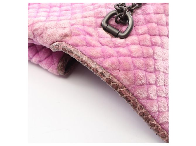 Borsa in tessuto e pelle viola Bottega Veneta Porpora - vista 8