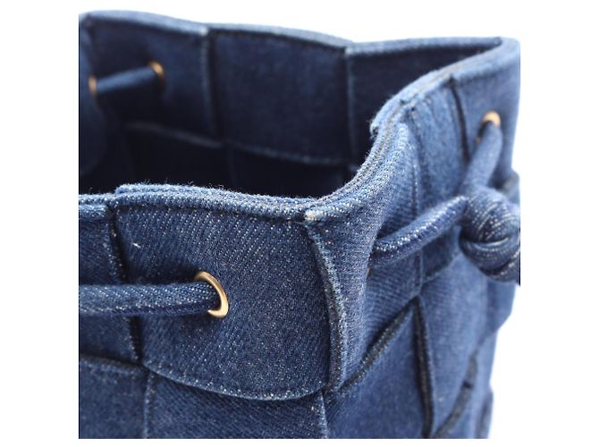 Borsa a secchiello Small Cassette Bottega Veneta Blu navy - vista 5