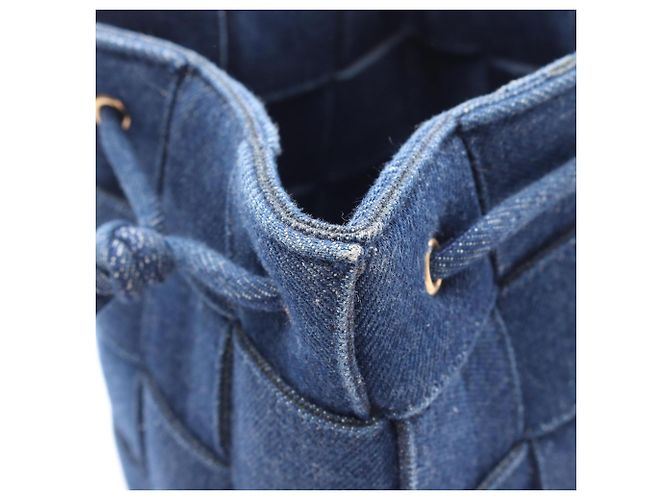 Borsa a secchiello Small Cassette Bottega Veneta Blu navy - vista 6