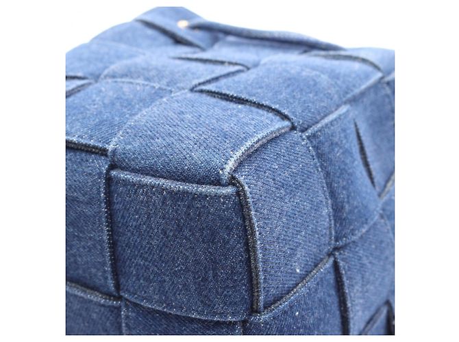Borsa a secchiello Small Cassette Bottega Veneta Blu navy - vista 8