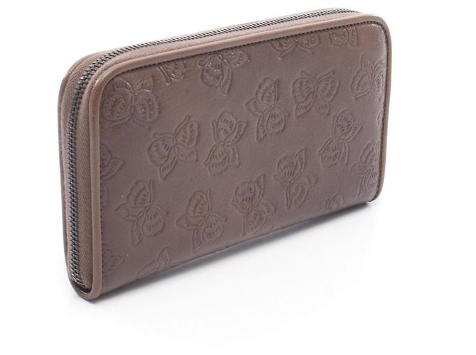 Cartera larga de cuero marrón Bottega Veneta Castaño - vista 2