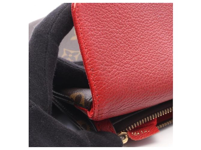 Borsa a tracolla Louis Vuitton Twice Monogram Cerise Marrone Rosso - vista 10