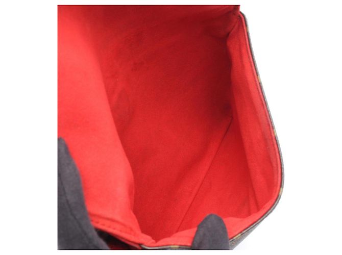Borsa a tracolla Louis Vuitton Twice Monogram Cerise Marrone Rosso - vista 6