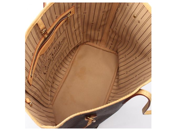 Borsa Tote Louis Vuitton Neverfull MM Marrone - vista 3
