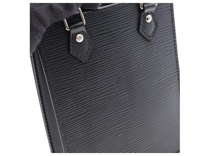 Borsa 2-Way Louis Vuitton Petite Sac Plat Epi Noir Nero - vista 10