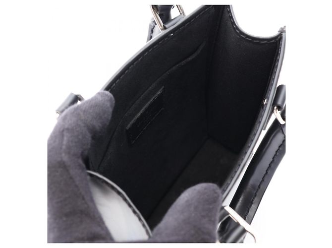 Borsa 2-Way Louis Vuitton Petite Sac Plat Epi Noir Nero - vista 3