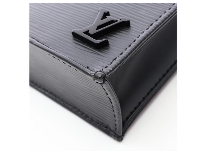 Borsa 2-Way Louis Vuitton Petite Sac Plat Epi Noir Nero - vista 7