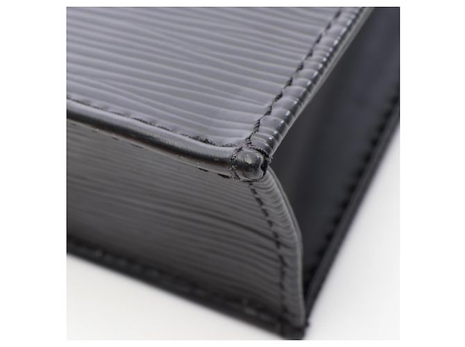 Borsa 2-Way Louis Vuitton Petite Sac Plat Epi Noir Nero - vista 9