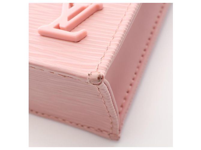 Borsa Louis Vuitton Petite Sac Plat Epi Nero Rosa - vista 10
